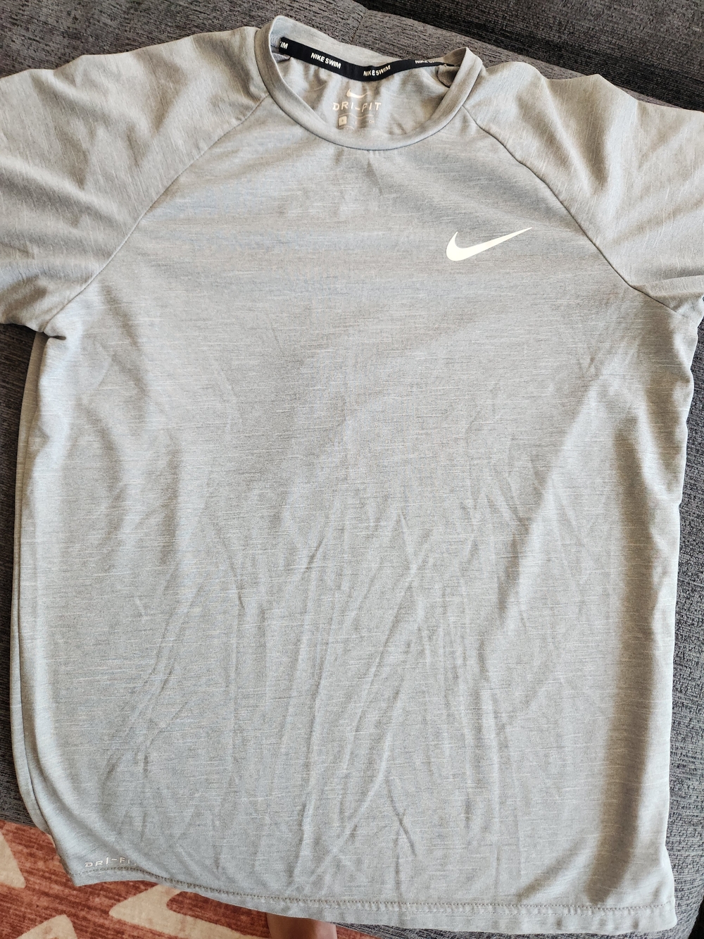 Nike Light Gray Short-Sleeve Dri-FIT Athletic Tee